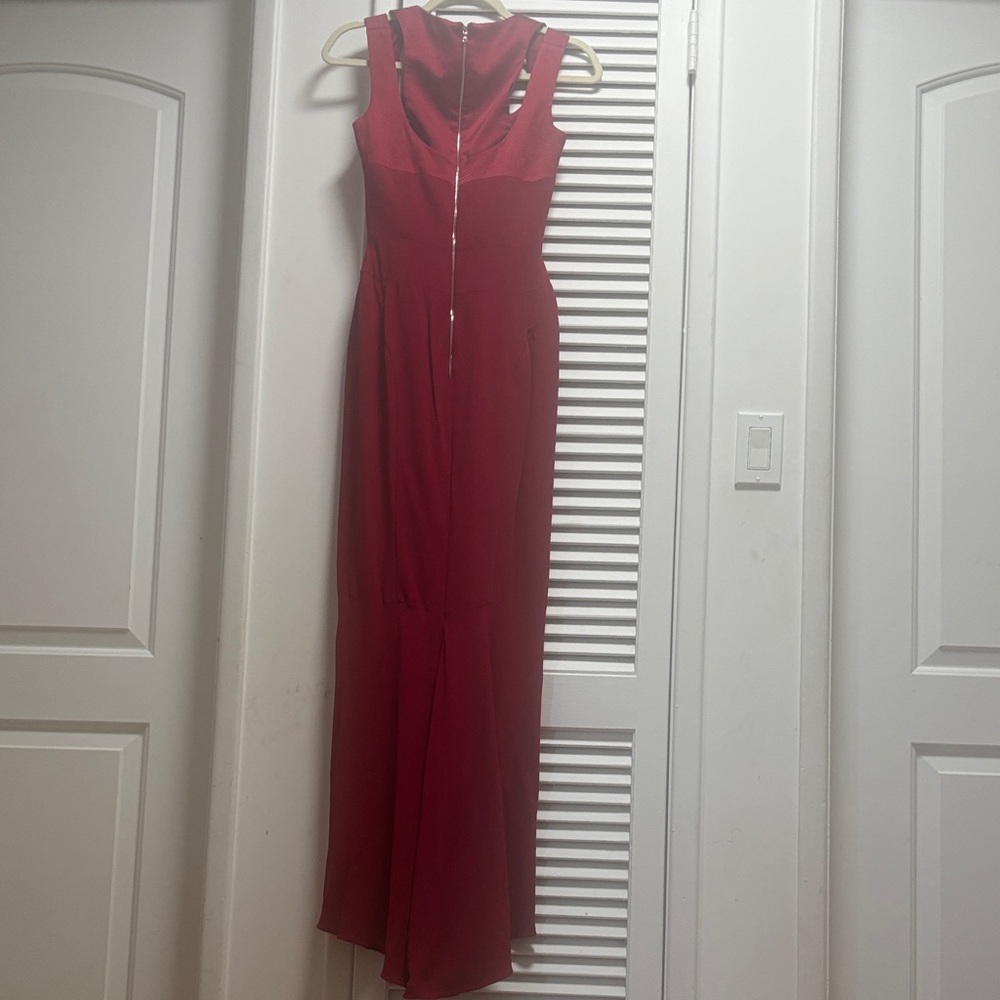 Narciso Rodriguez Red Ruffle-Trim Maxi Dress - Picture 4 of 4